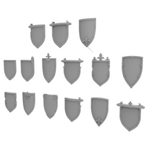 Load image into Gallery viewer, Heraldic Shields (Pack of 15)
