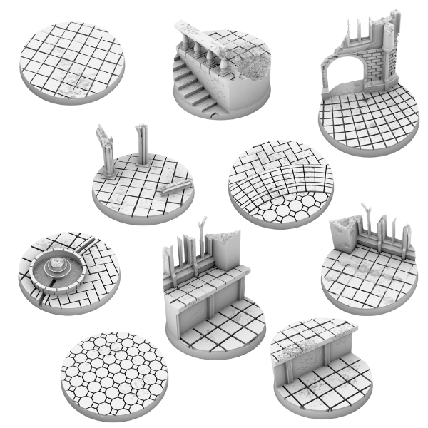 25mm Plaza Slim Infantry Bases (Set One)