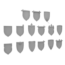 Load image into Gallery viewer, Heraldic Shields (Pack of 15)