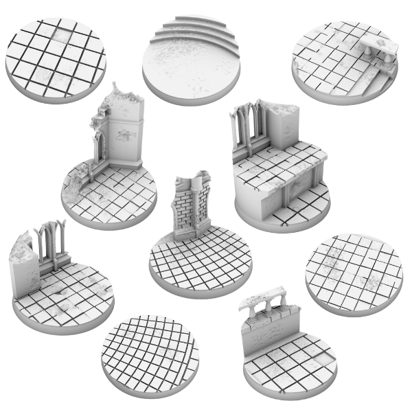25mm Plaza Slim Infantry Bases (Set Two)