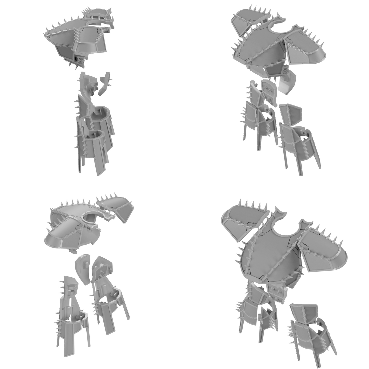 Unaligned Spiky Armour Plates