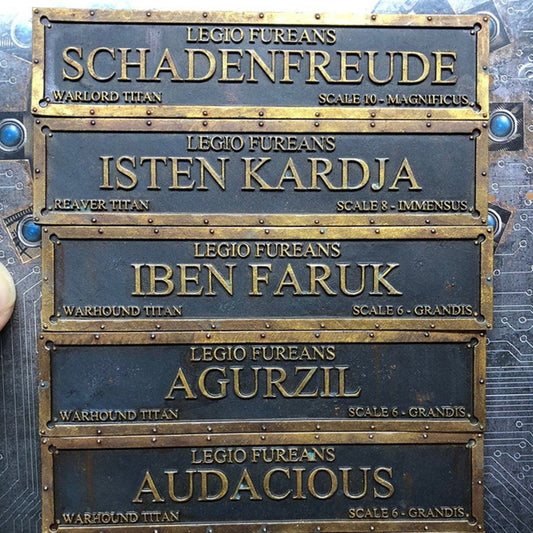 Terminal Plate Bundle - 5 Personalised Terminal Plates for your models!