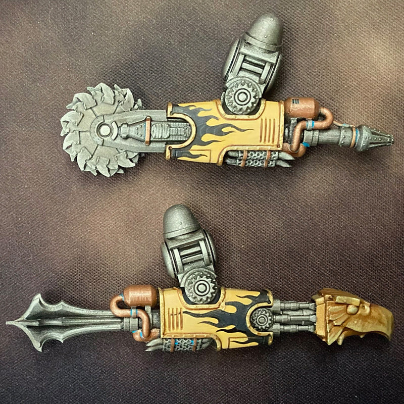 Power Ram + Saw Blade Weapon Arms (2 weapons)
