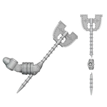 Load image into Gallery viewer, Havoc Axe arm weapon compatible with Adeptus Titanicus Reaver Titans
