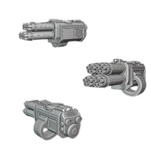 Load image into Gallery viewer, Quad Rotary Cannon Compatible Adeptus Titanicus Reaver Titans
