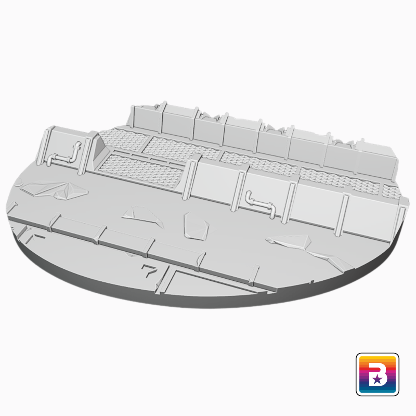 105mm Oval Outpost #B Scenic Base