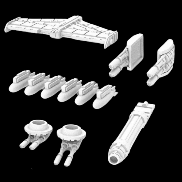 External Detail Upgrade Kit compatible with Aeronautica Imperialis Thunderhawks