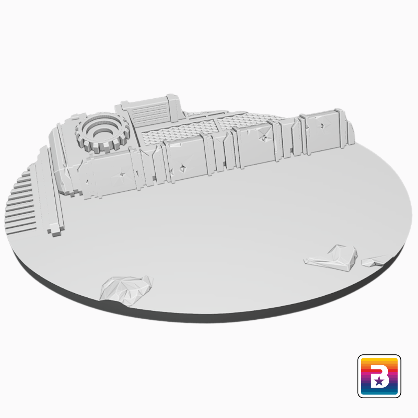 105mm Oval Outpost #C Scenic Base