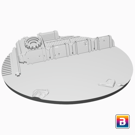 105mm Oval Outpost #C Scenic Base