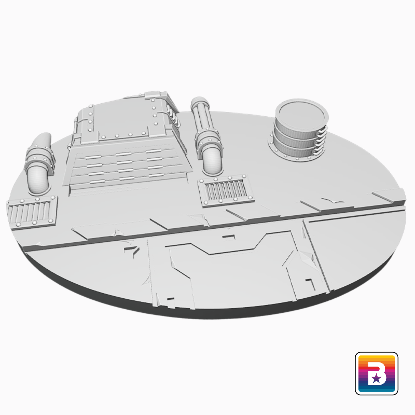 105mm Oval Outpost #A Scenic Base