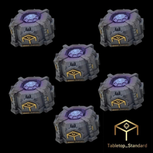 Load image into Gallery viewer, Tabletop Standard Scenic Objective Markers (set of 6) compatible with Adeptus Titanicus games
