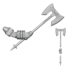 Load image into Gallery viewer, Warlocks Fury Psi Axe Weapon Arm Compatible Adeptus Titanicus Reaver Titans
