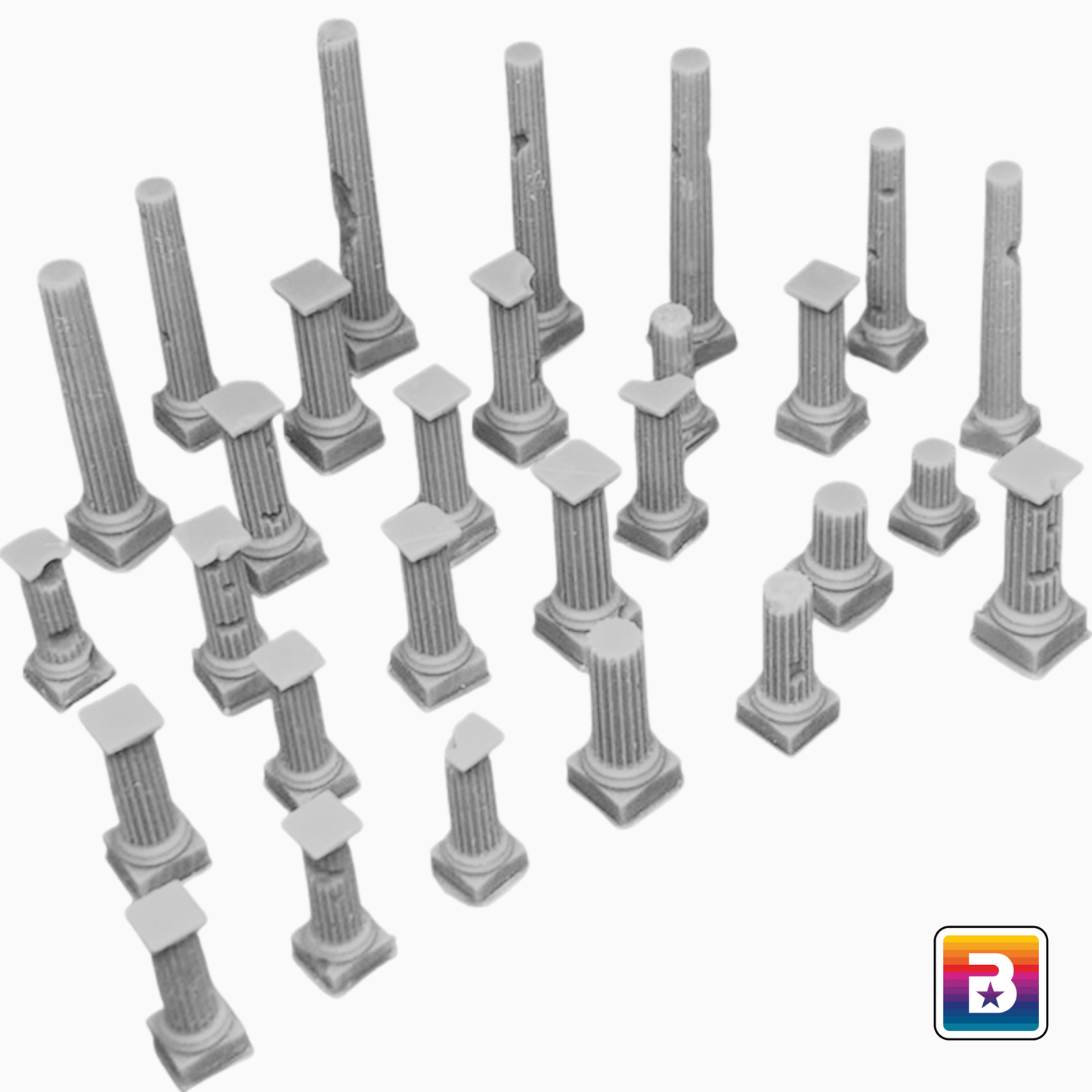 Epic Scale Ruined Pillars (30 Pack)