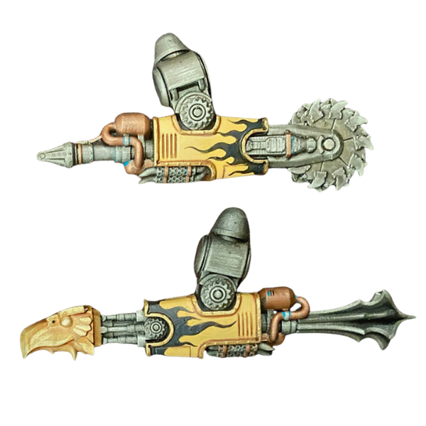 Power Ram + Saw Blade Weapon Arms (2 weapons)