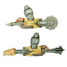 Load image into Gallery viewer, Power Ram + Saw Blade Weapon Arms (2 weapons) compatible with Adeptus Titanicus Reaver Titans
