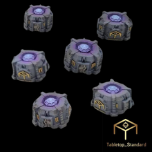 Load image into Gallery viewer, Tabletop Standard Scenic Objective Markers (set of 6) compatible with Adeptus Titanicus games
