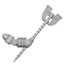 Load image into Gallery viewer, Havoc Axe arm weapon compatible with Adeptus Titanicus Reaver Titans
