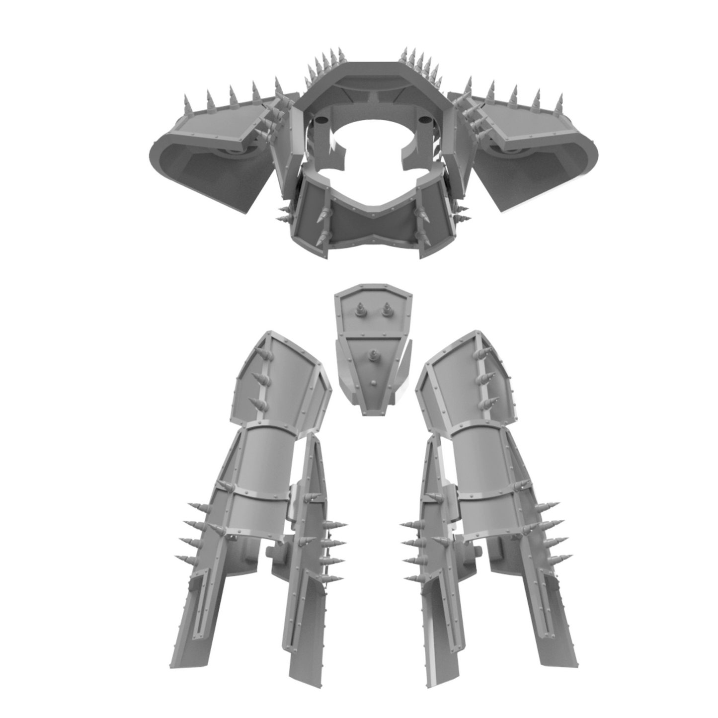 Unaligned Spiky Armour Plates