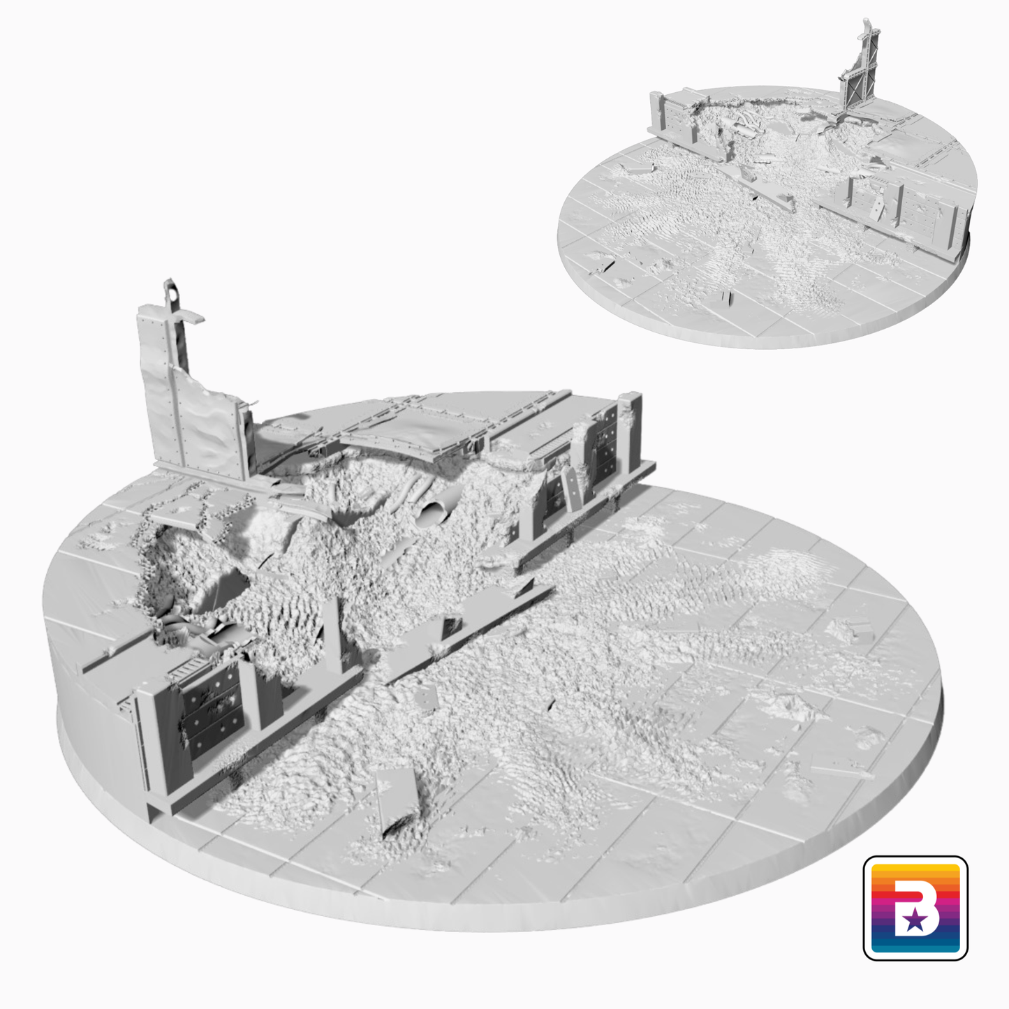 80mm Round Industrial Scenic Bases