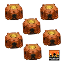 Load image into Gallery viewer, Maximal Fire Scenic Objective Markers (set of 6) compatible with Adeptus Titanicus games
