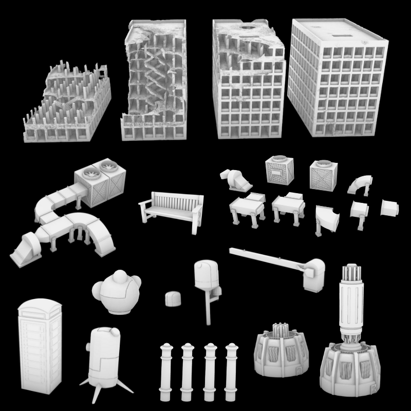 Desolation City Scenic Pack (STL Files)