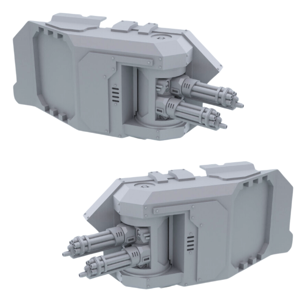 Extended Minigun Side Sponsons compatible with Spartan Assault Tank