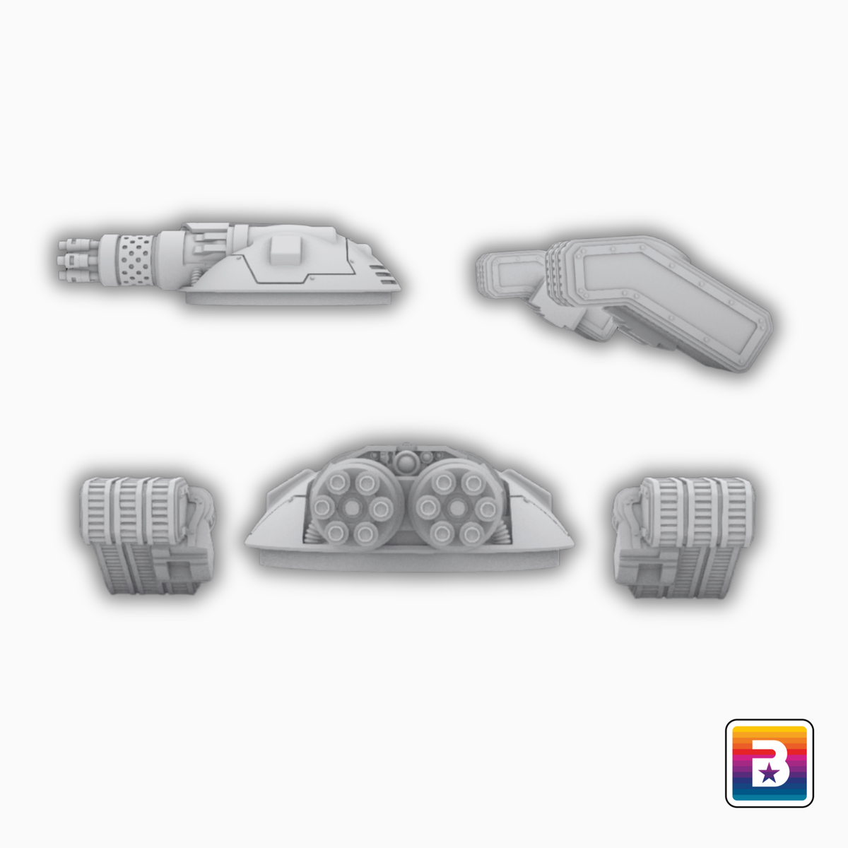 Two Epic Rotary Cannon Turrets