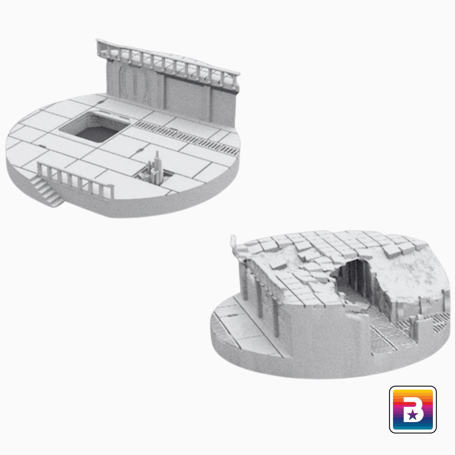 50mm Round Industrial Scenic Base Set #1