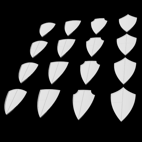 Shields Pack compatible with Tiny Cerastus Knights