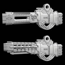 Load image into Gallery viewer, Incinerator Cannon arm weapon compatible with Adeptus Titanicus Warlord Titans
