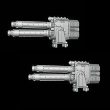 Load image into Gallery viewer, Twin Laser Carapace Weapons (pair of 2 guns) compatible with Adeptus Titanicus Warlord Titans
