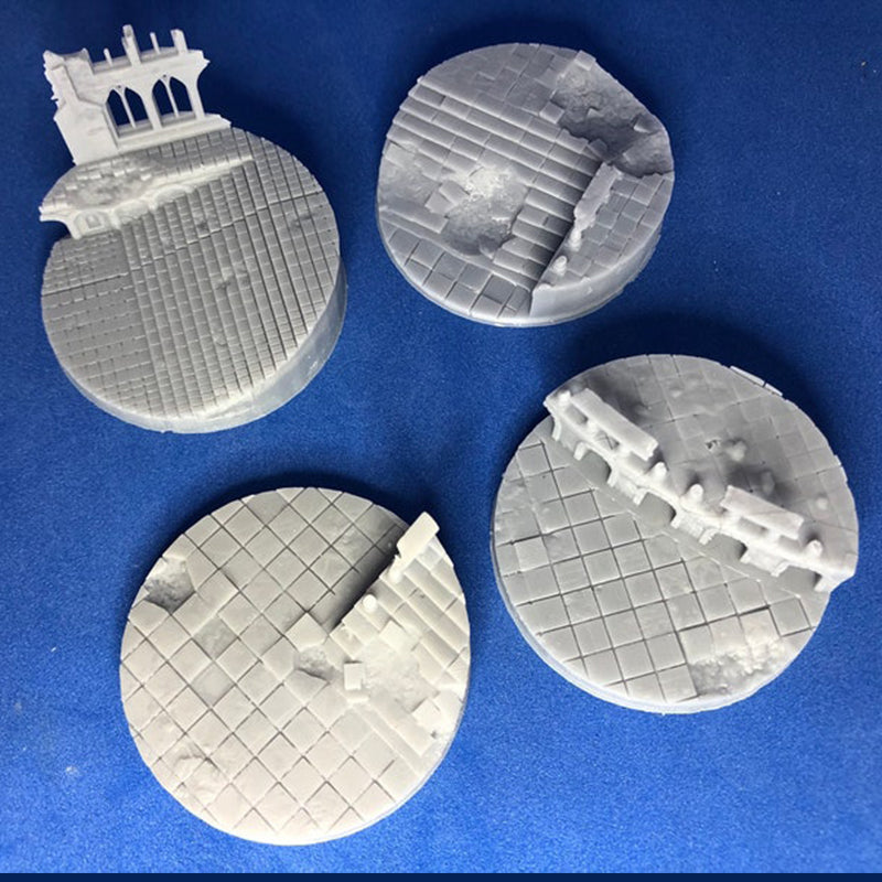 50mm Ruined Plaza Base Toppers (4 Bases)