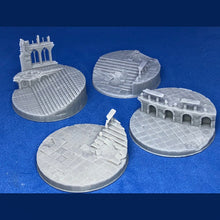 Load image into Gallery viewer, 50mm Round Ruined Plaza Scenic Base Set (4 Bases)
