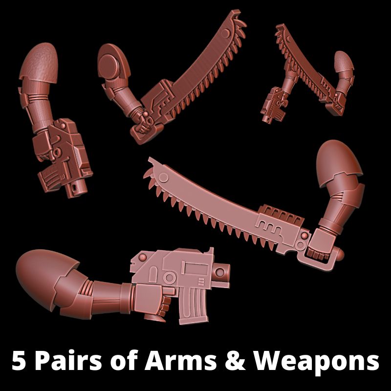 Combat Arms & Pistols (Set of 5 Pairs)