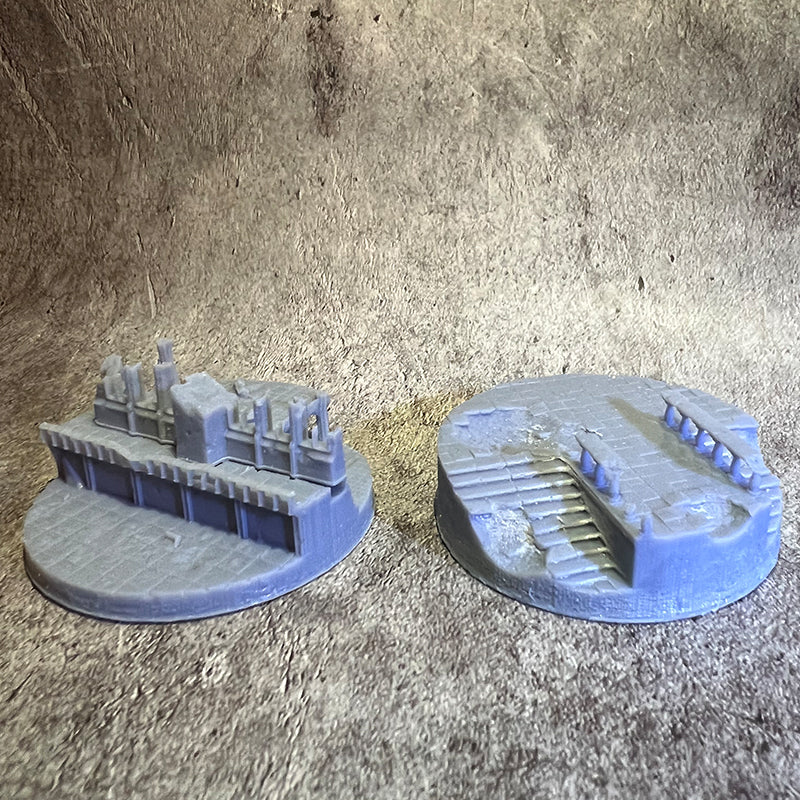 60mm Ruined Round Plaza Scenic Bases
