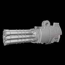 Load image into Gallery viewer, Super Gatling Arm Weapon compatible with Adeptus Titanicus Warmaster Titans
