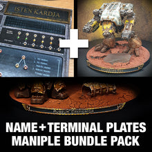 Load image into Gallery viewer, Maniple Name Plates &amp; Terminal Plates Bundle Pack - Personalised Plates for your models!
