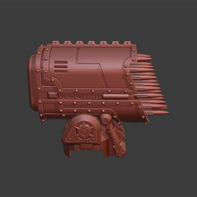 Load image into Gallery viewer, Missile Racks Carapace Weapon compatible with Adeptus Titanicus Warlord Titans (set of 2)
