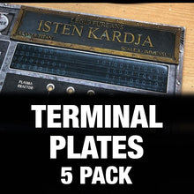 Load image into Gallery viewer, Terminal Plate Bundle - 5 Personalised Terminal Plates for your models!
