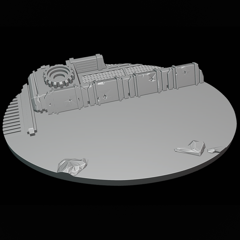 105mm Oval Outpost #C Scenic Base