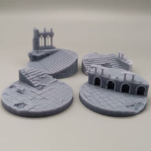 Load image into Gallery viewer, 50mm Round Ruined Plaza Scenic Base Set (4 Bases)
