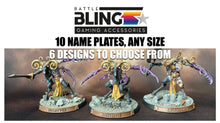 Load image into Gallery viewer, 10 &quot;Know no Fear&quot; Name Plate Bundle - 10 Personalised Name Plates for your models!
