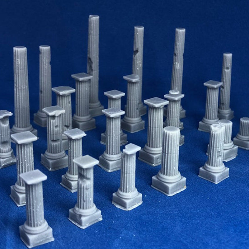 Ruined Pillars Basing Pack for 6-8mm scale wargames (30 pillar set)