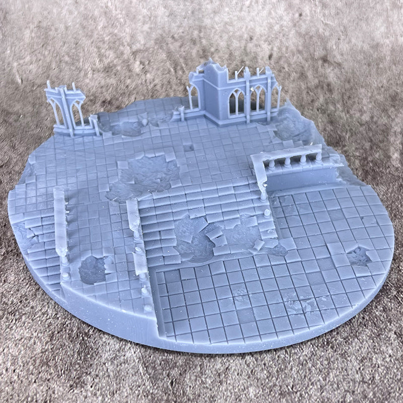 120mm Oval Ruined Plaza Scenic Base